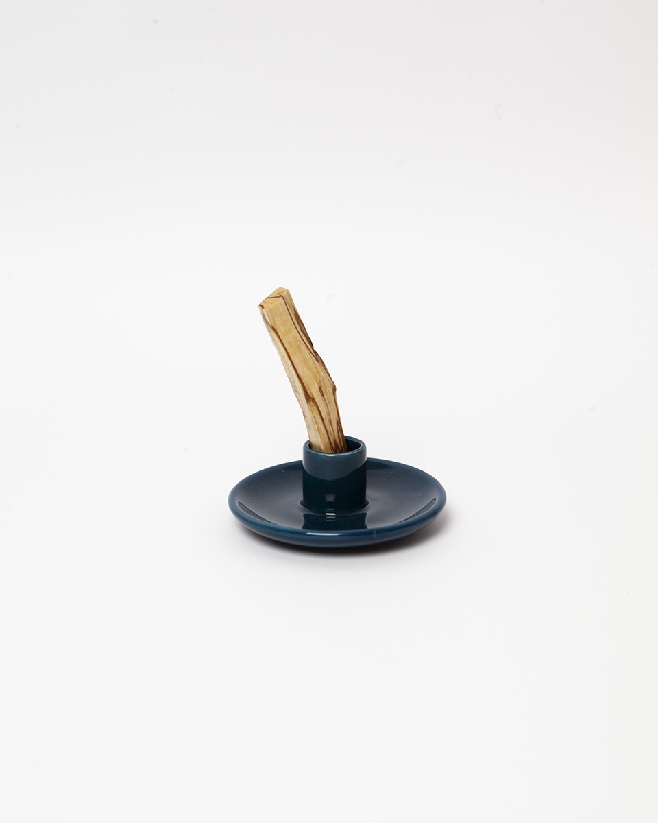 Wood'd PALO SANTO PLATE BLUE