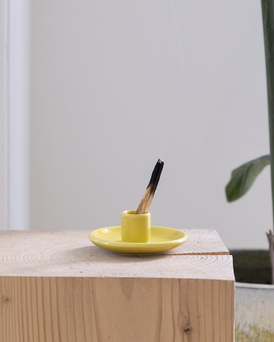 Wood'd PALO SANTO PLATE YELLOW