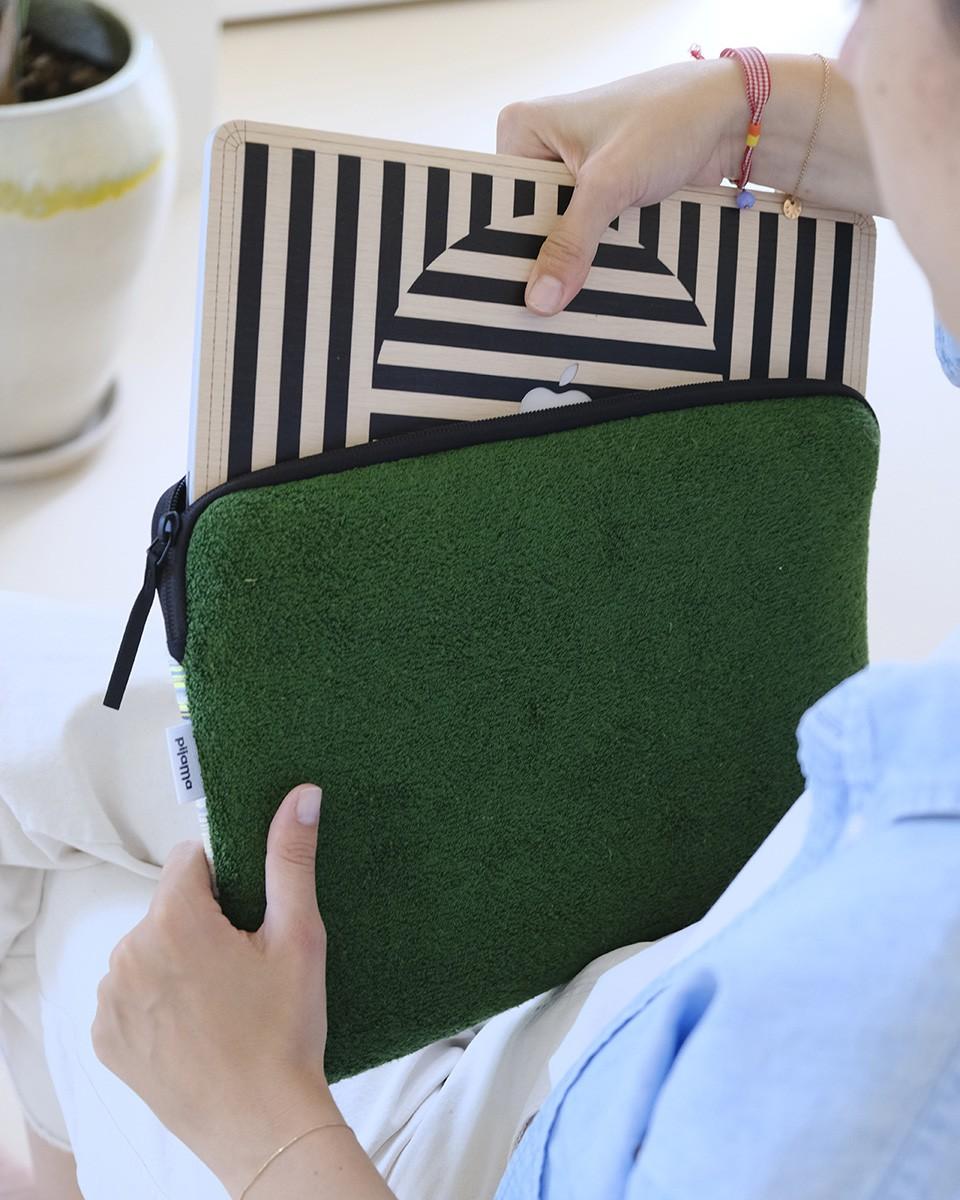 Wood'd Patch Green Macbook Case