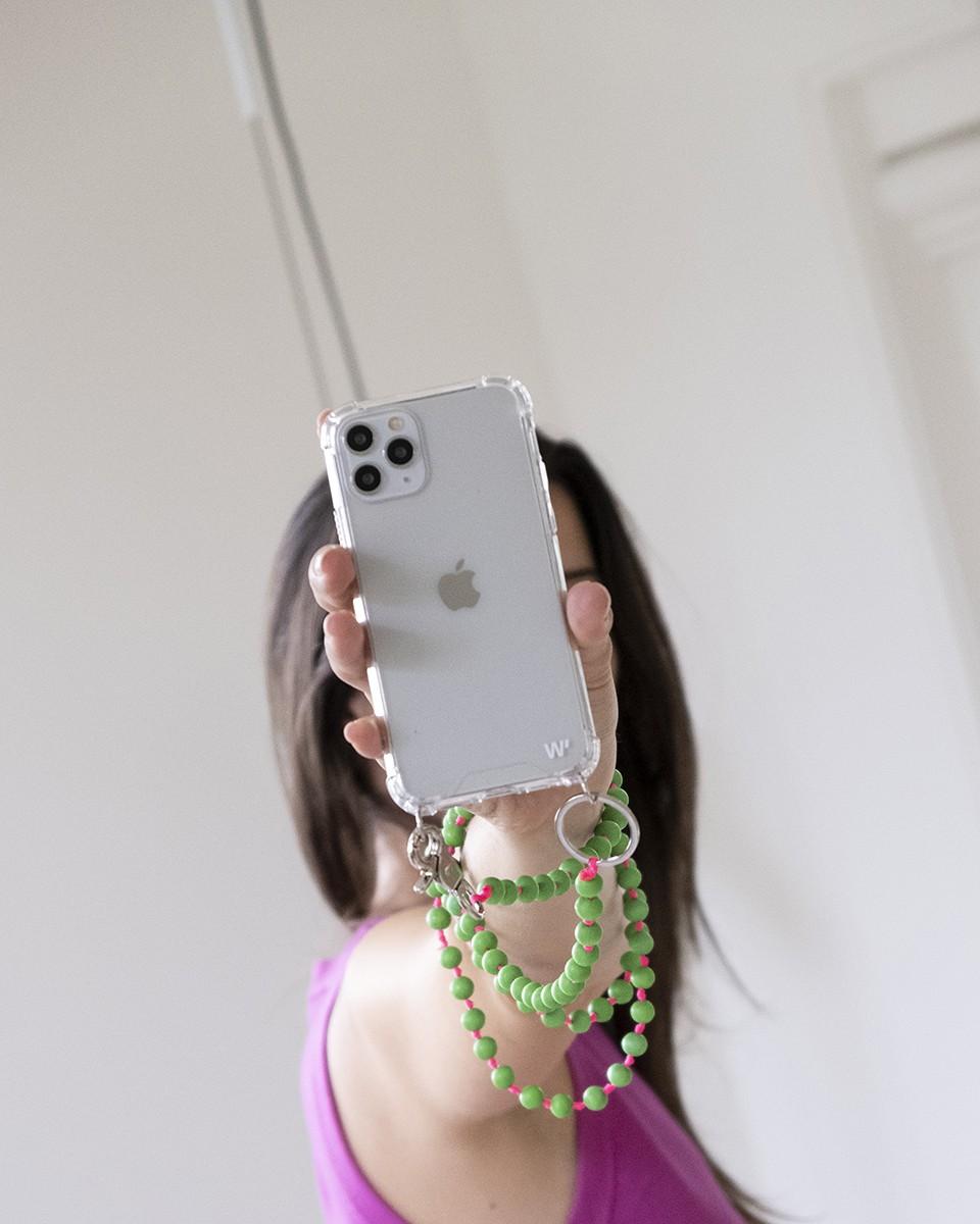 Wood'd Pearls Green Necklace