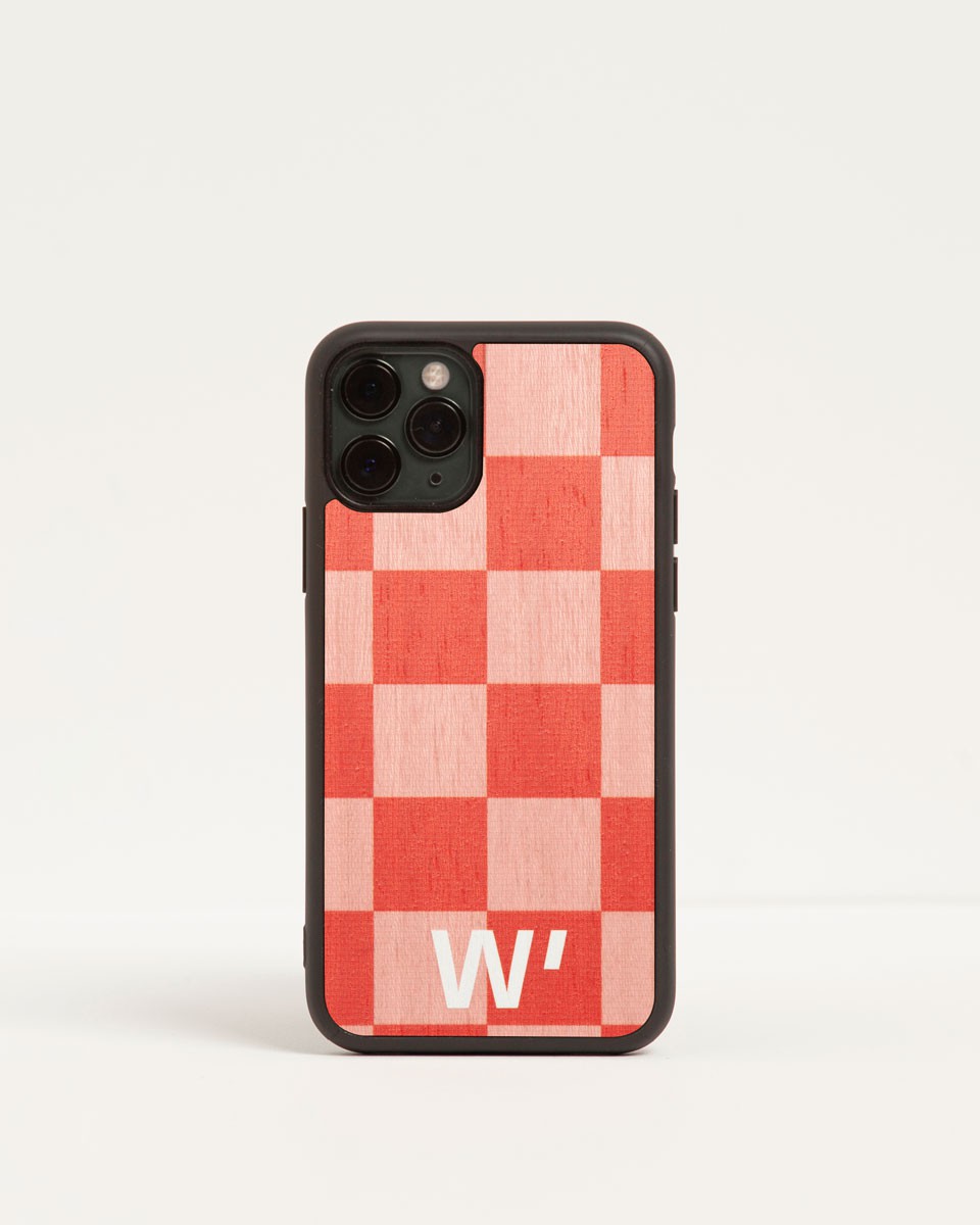 Wood'd Pink Check Cover