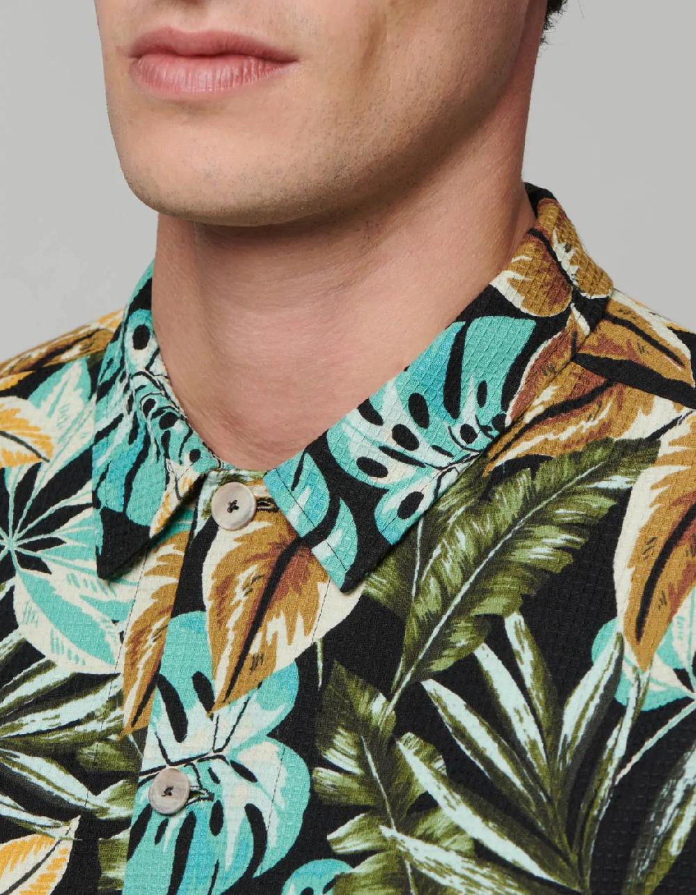 Xacus Camicia Collo italiano Fantasia Armaturato Multicolor