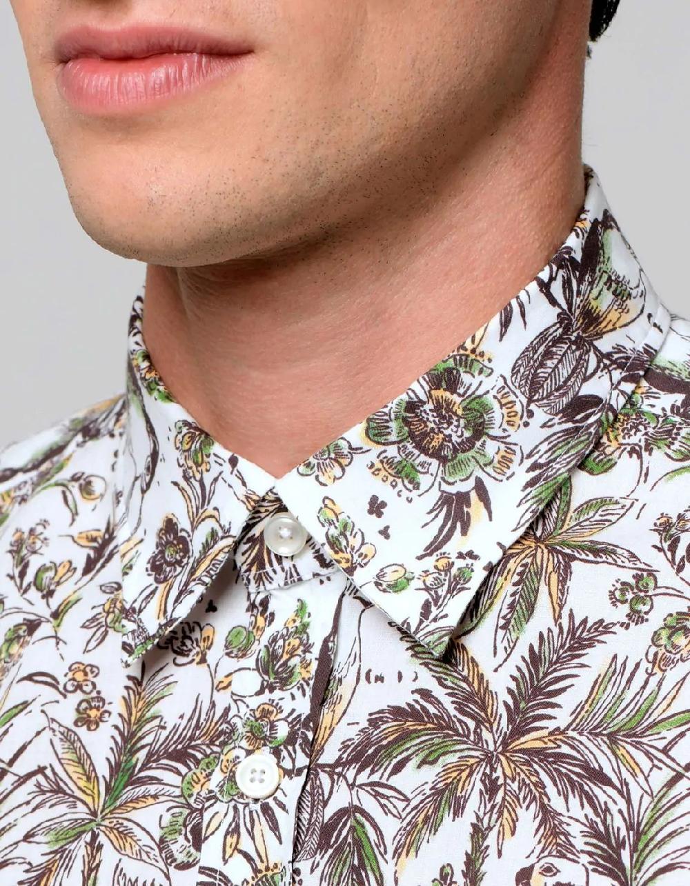 Xacus Camicia Collo italiano Fantasia Mussola Multicolor