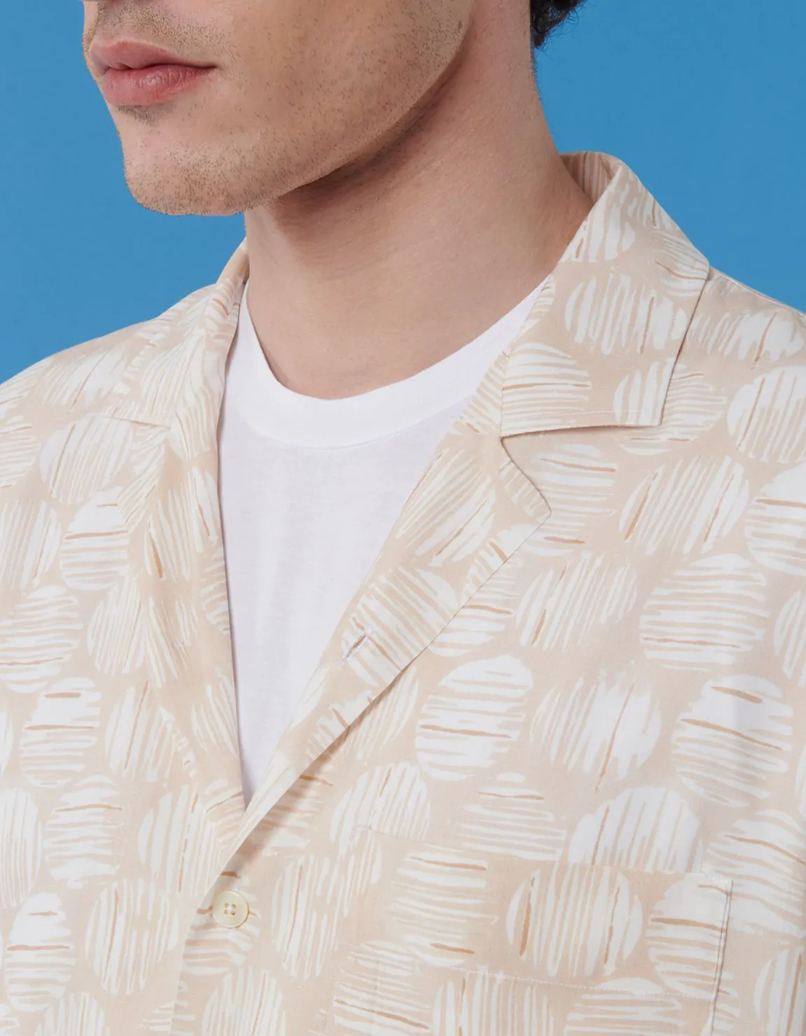 Xacus Camicia Collo italiano Fantasia Viscosa Rosa chiaro