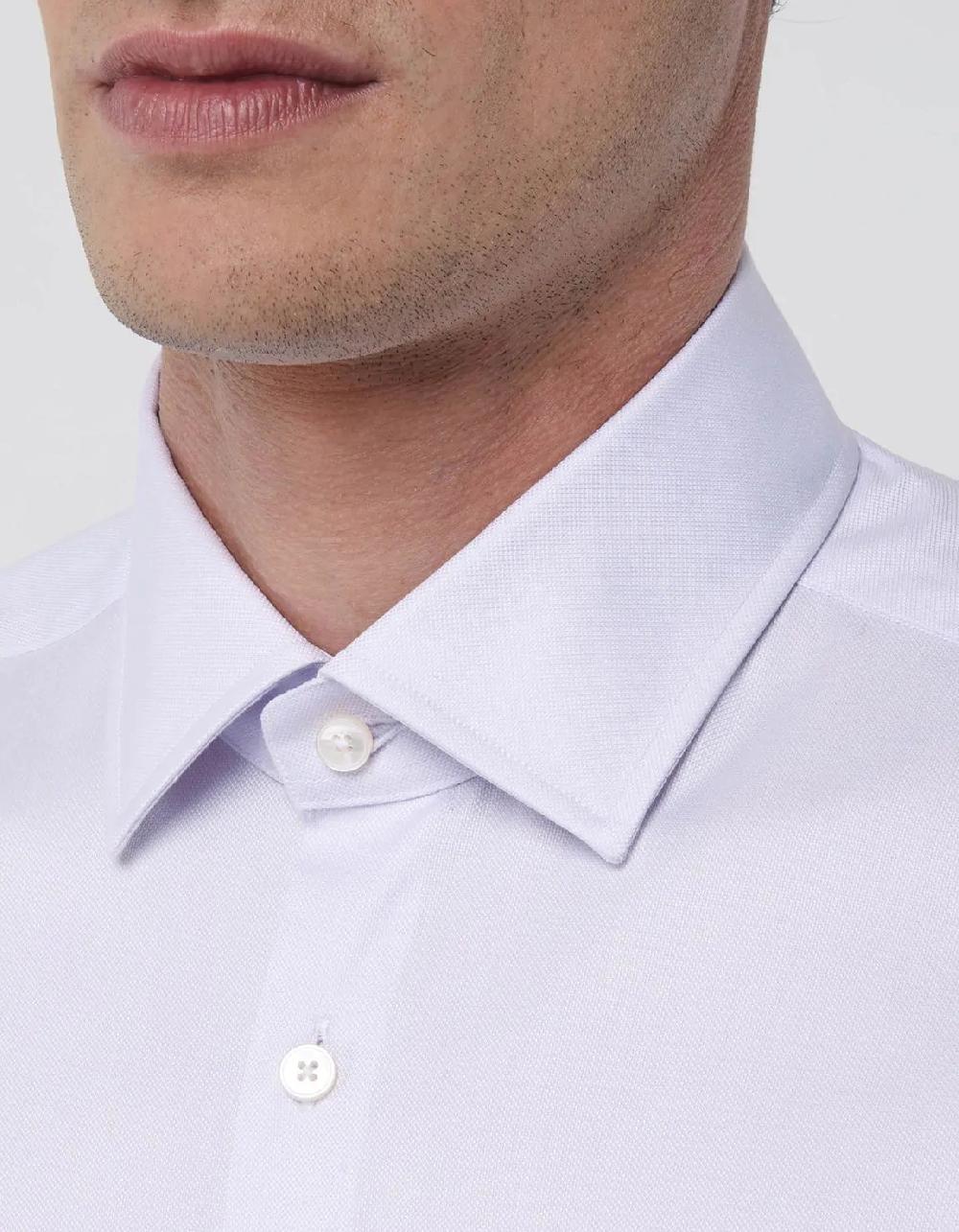 Xacus Camicia Collo italiano Tinta Unita Oxford Lilla