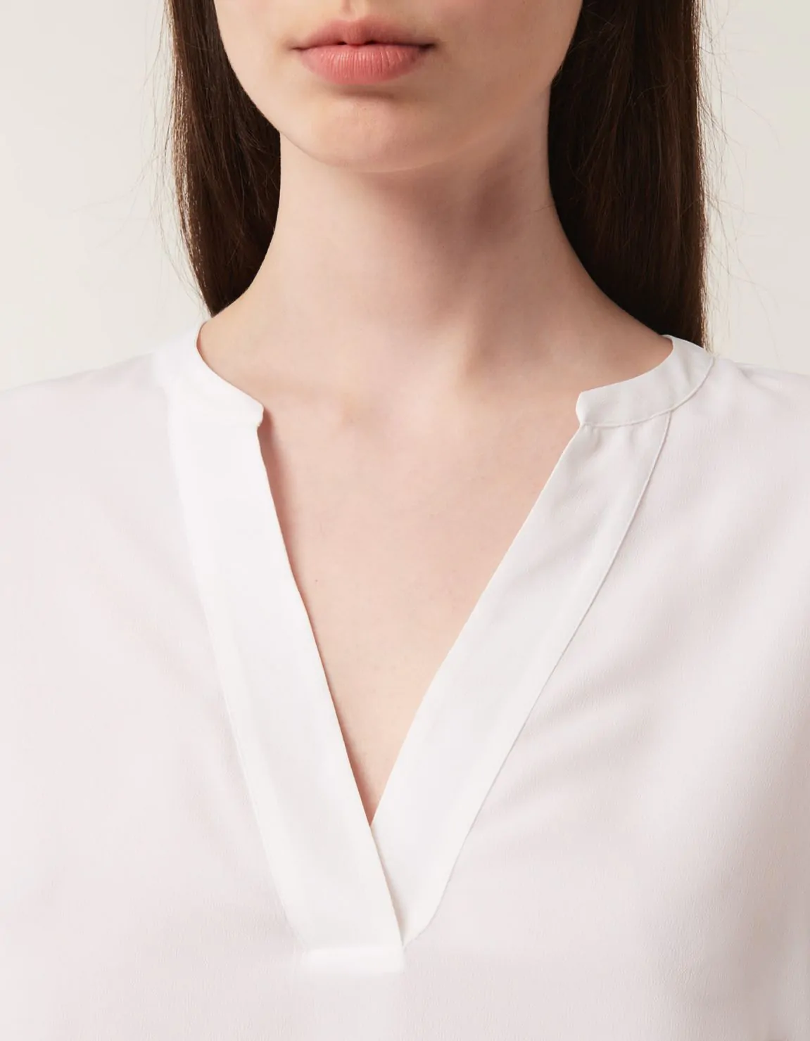 Xacus Blusa Bianco Misto seta Tinta Unita