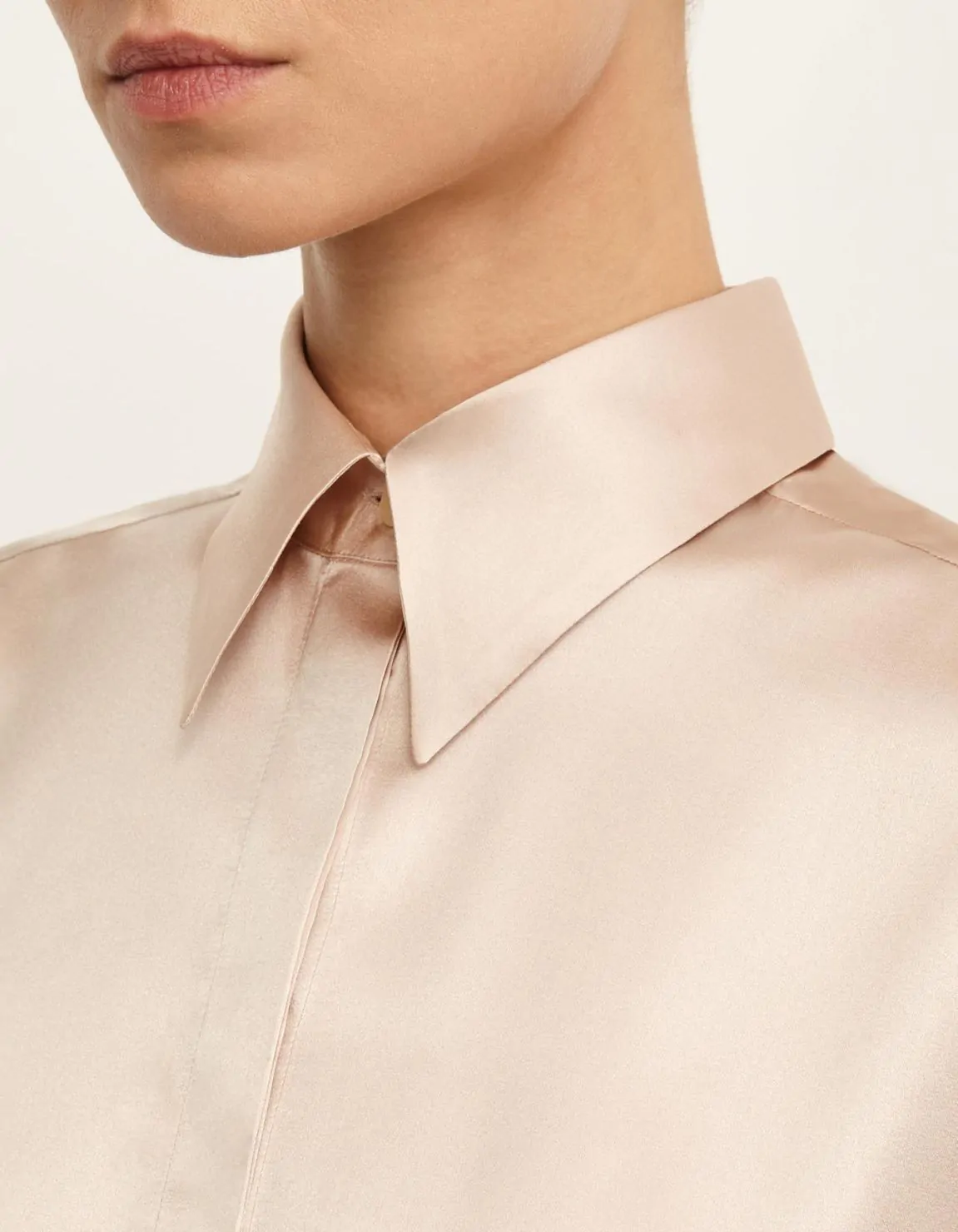 Xacus Camicia Beige Seta Tinta Unita