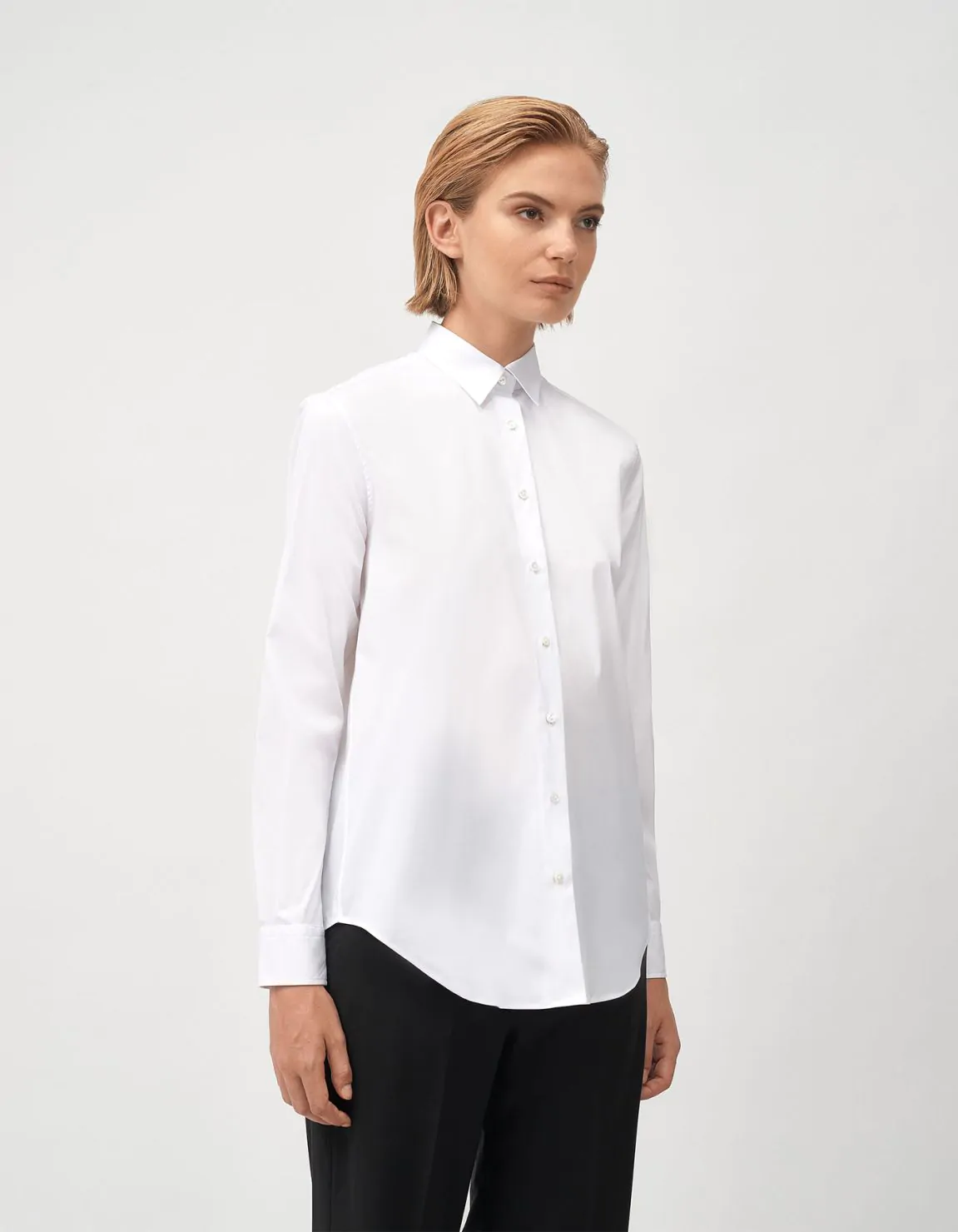 Xacus Camicia Bianco Stretch Tinta Unita
