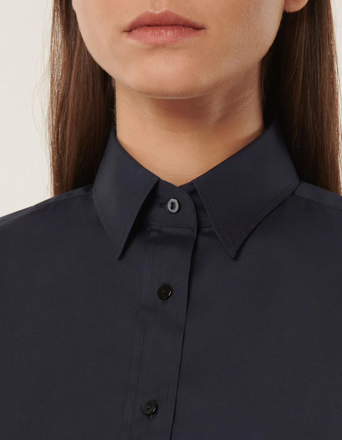Xacus Camicia Blu navy Stretch Tinta Unita