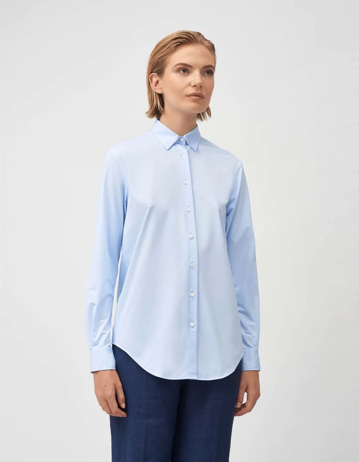 Xacus Camicia Celeste chiaro Active Tinta Unita