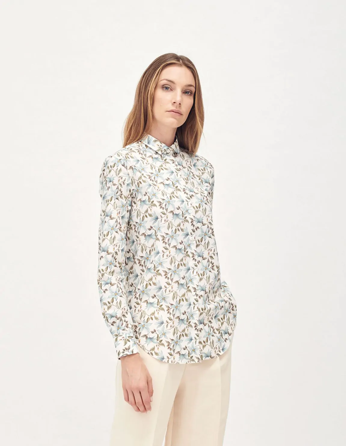 Xacus Camicia Celeste chiaro Cotone Fantasia