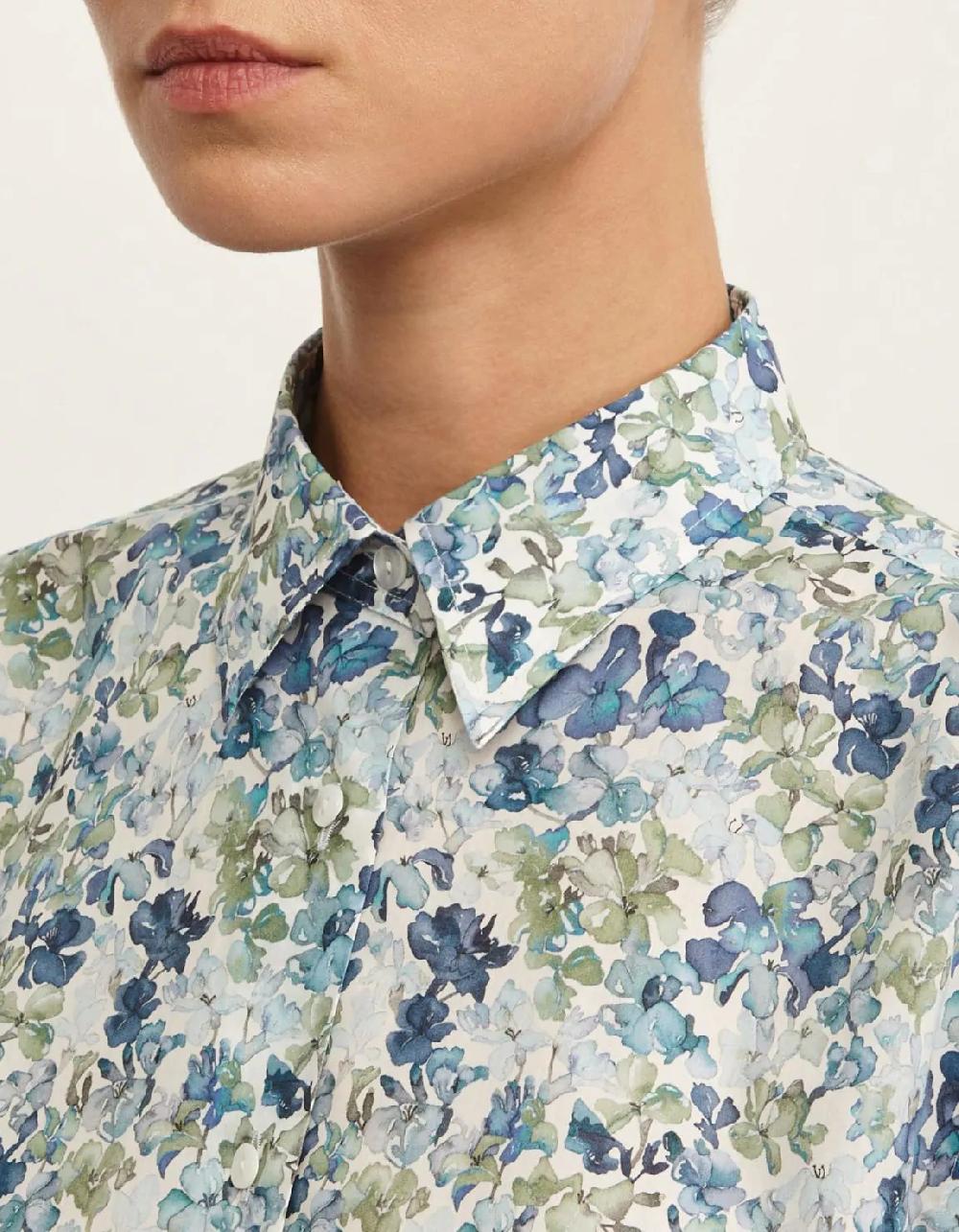 Xacus Camicia Celeste chiaro Cotone Fantasia