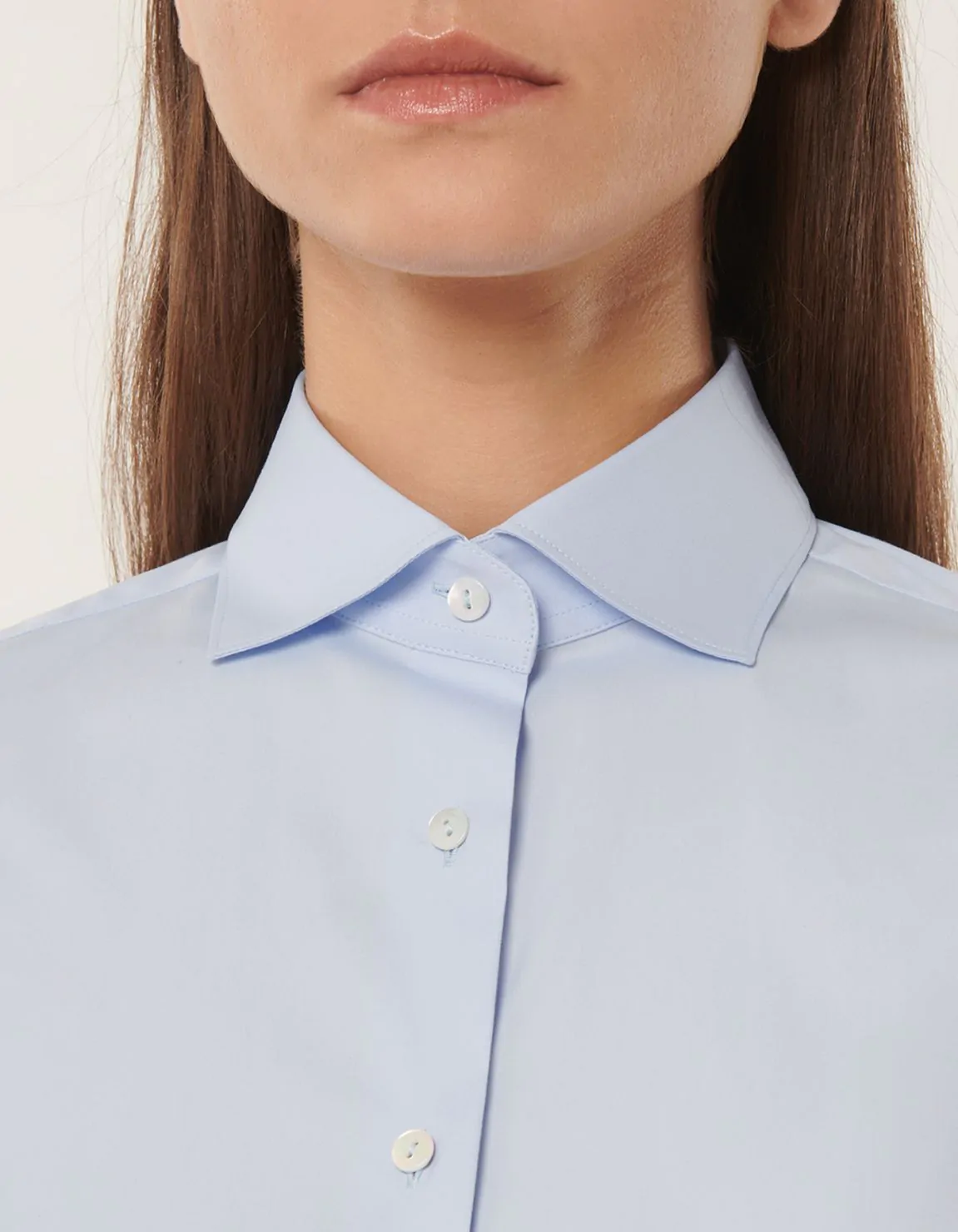 Xacus Camicia Celeste Stretch Tinta Unita