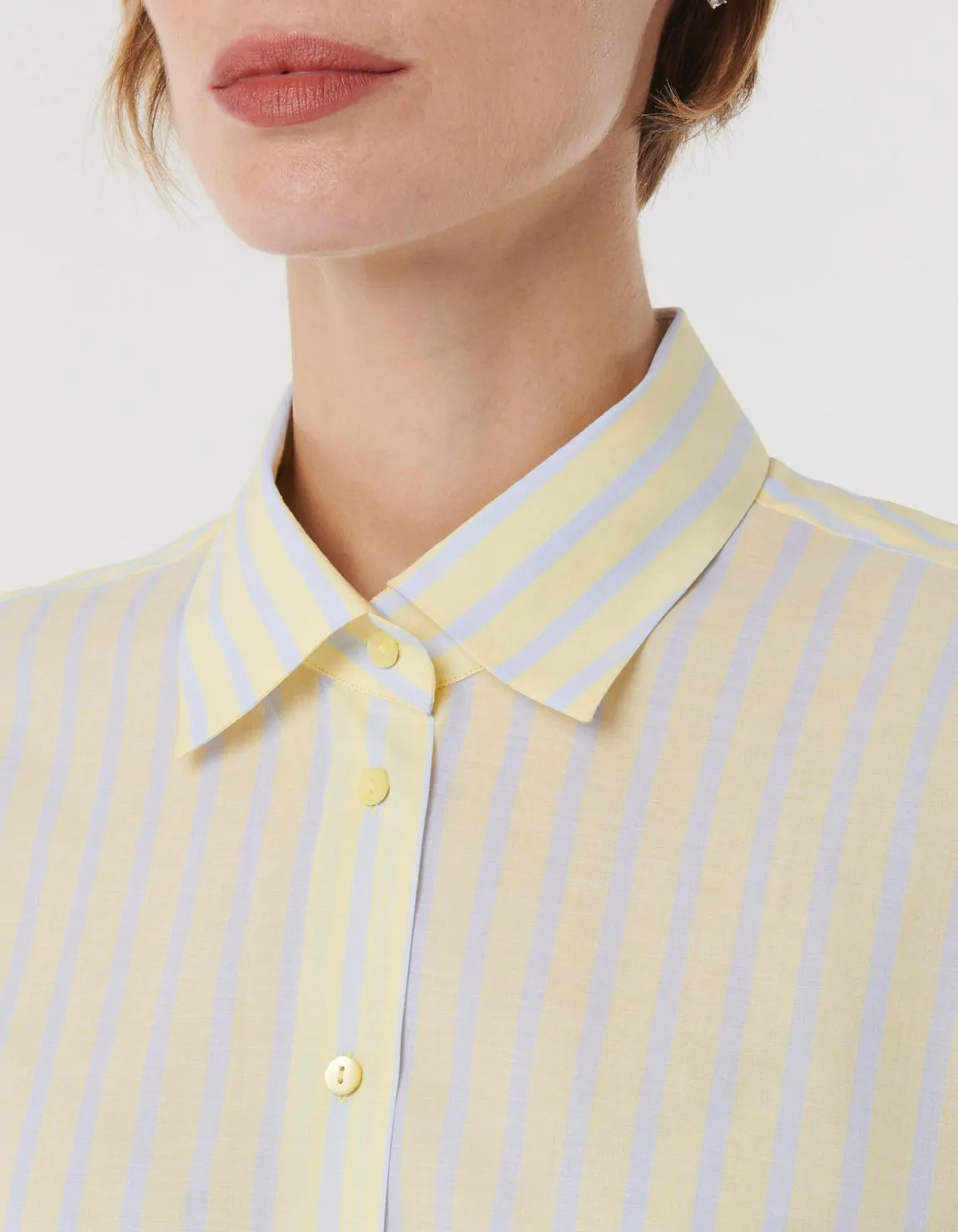 Xacus Camicia Giallo Cotone Righe