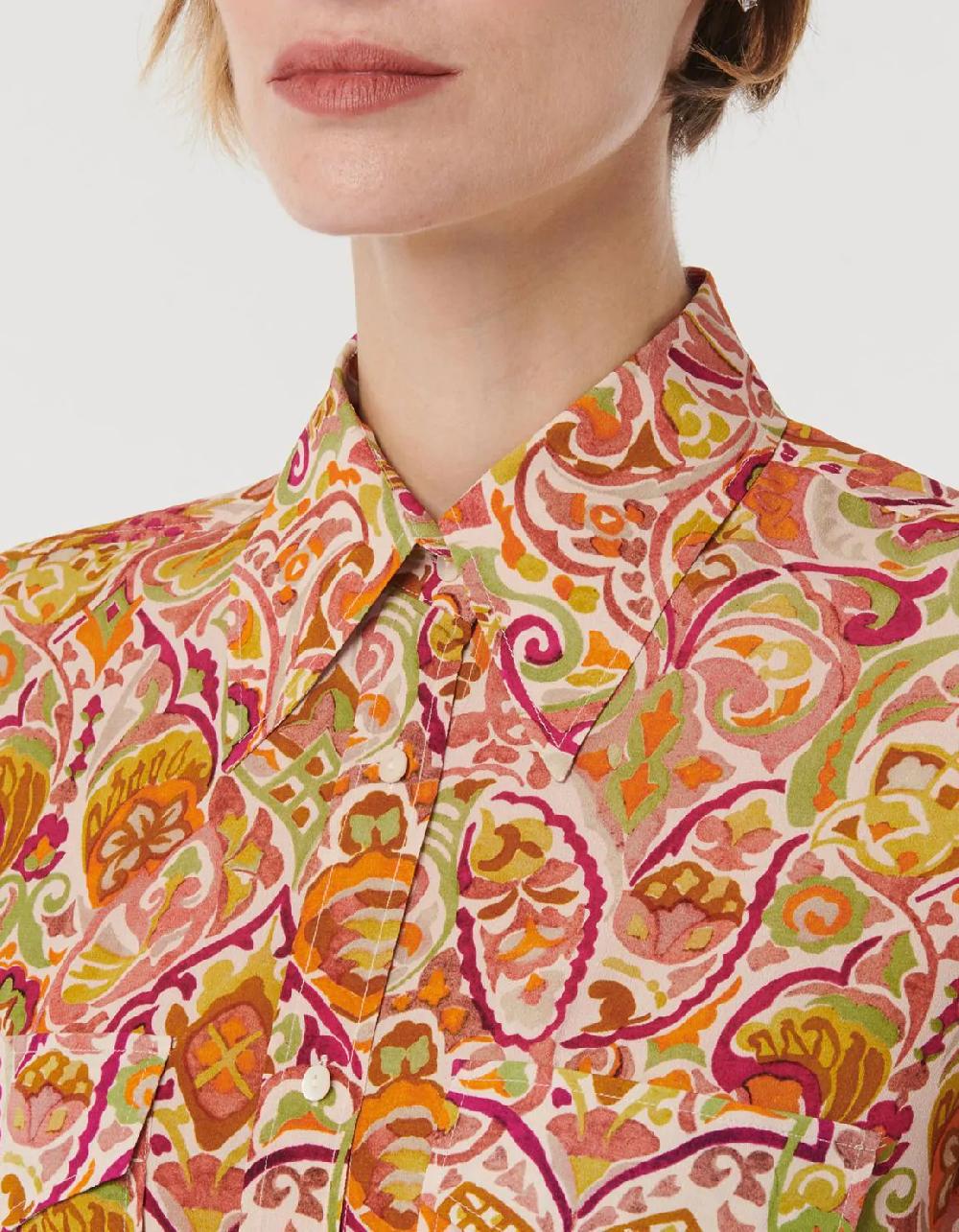 Xacus Camicia Multicolor Viscosa Fantasia