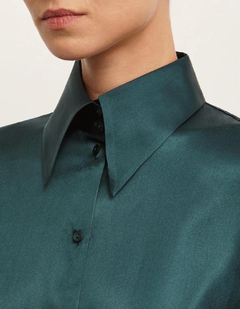 Xacus Camicia Ottanio Seta Tinta Unita