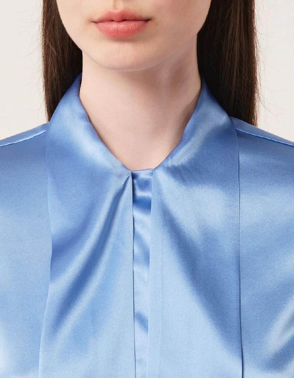 Xacus Camicia Polvere Seta Tinta Unita