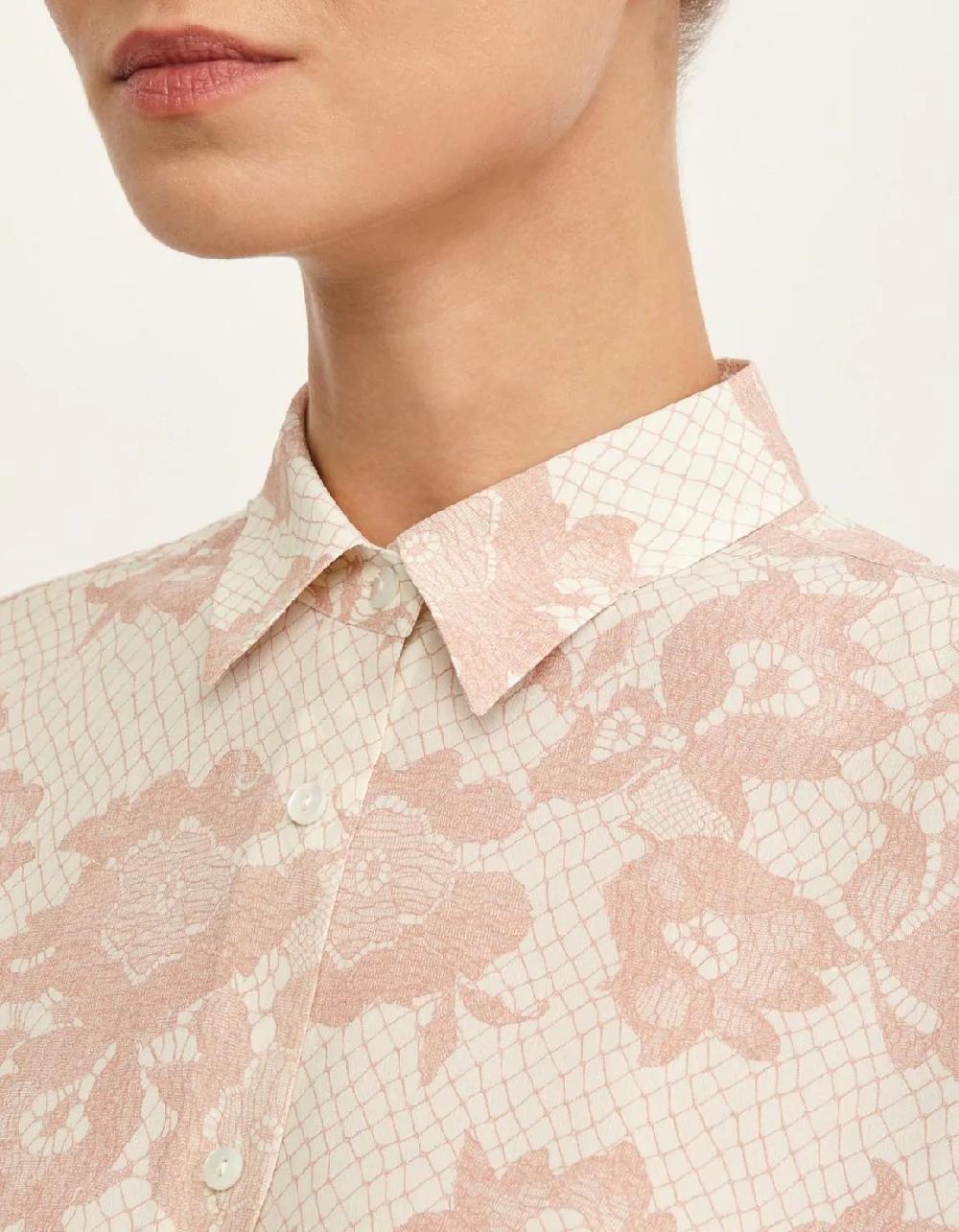 Xacus Camicia Rosa antico Viscosa Fantasia