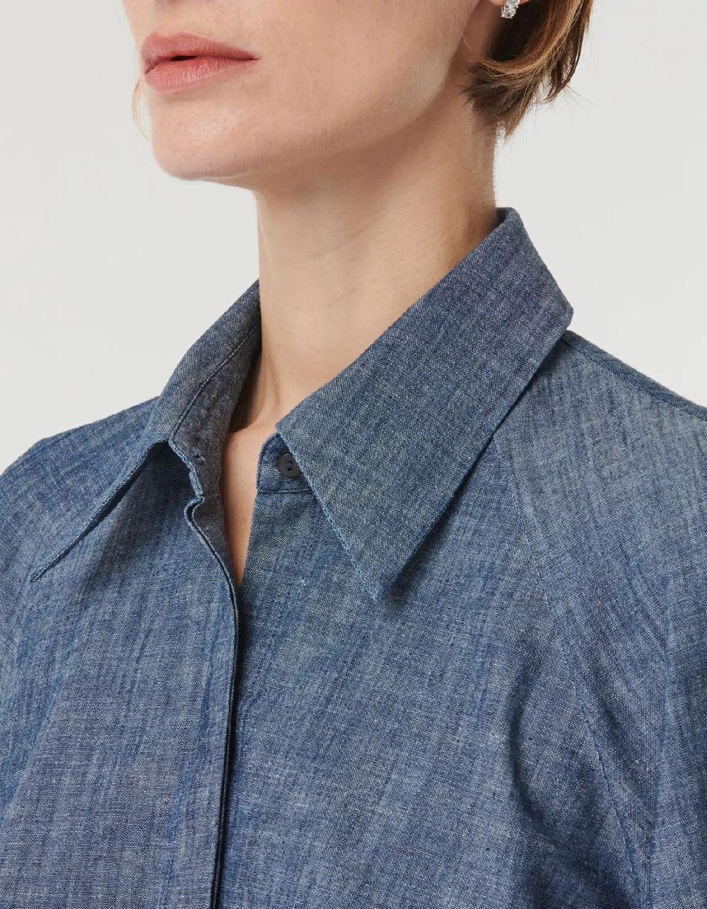 Xacus Chemisier Blue jeans Cotone Tinta Unita