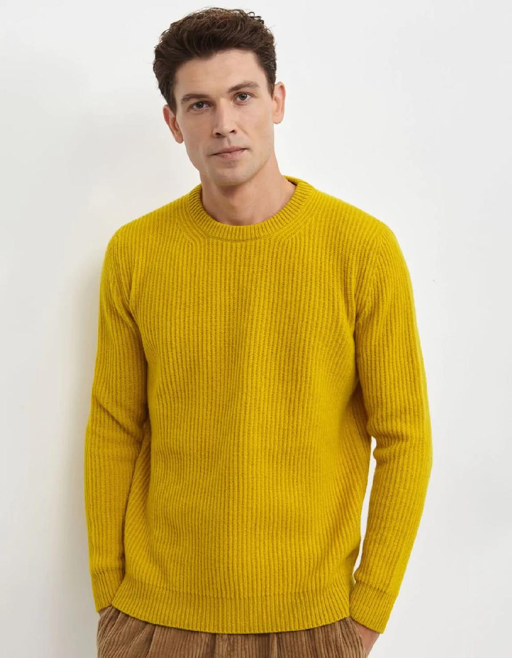 Xacus Maglia Giallo Filato di lambswool finezza 7