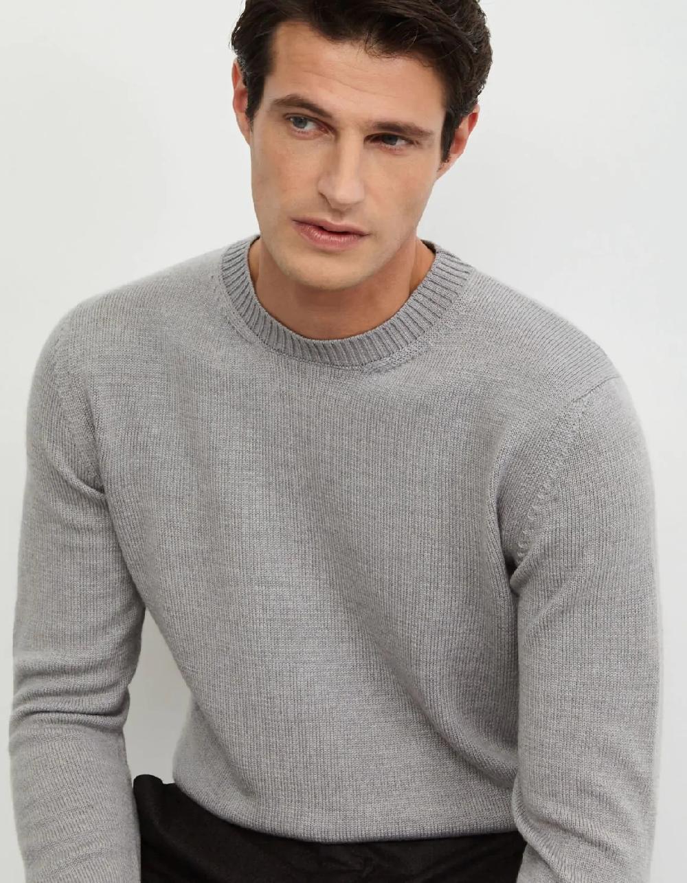 Xacus Maglia Grigio Filato lana merino finezza 7