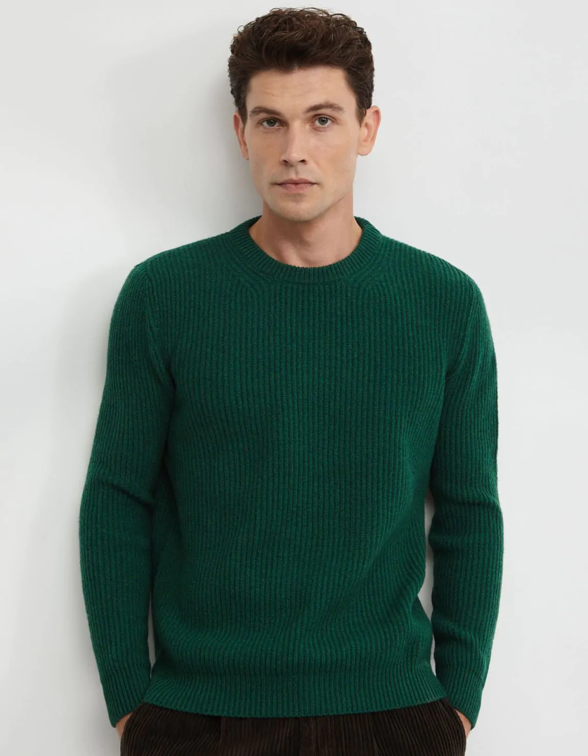 Xacus Maglia Verde Filato di lambswool finezza 7