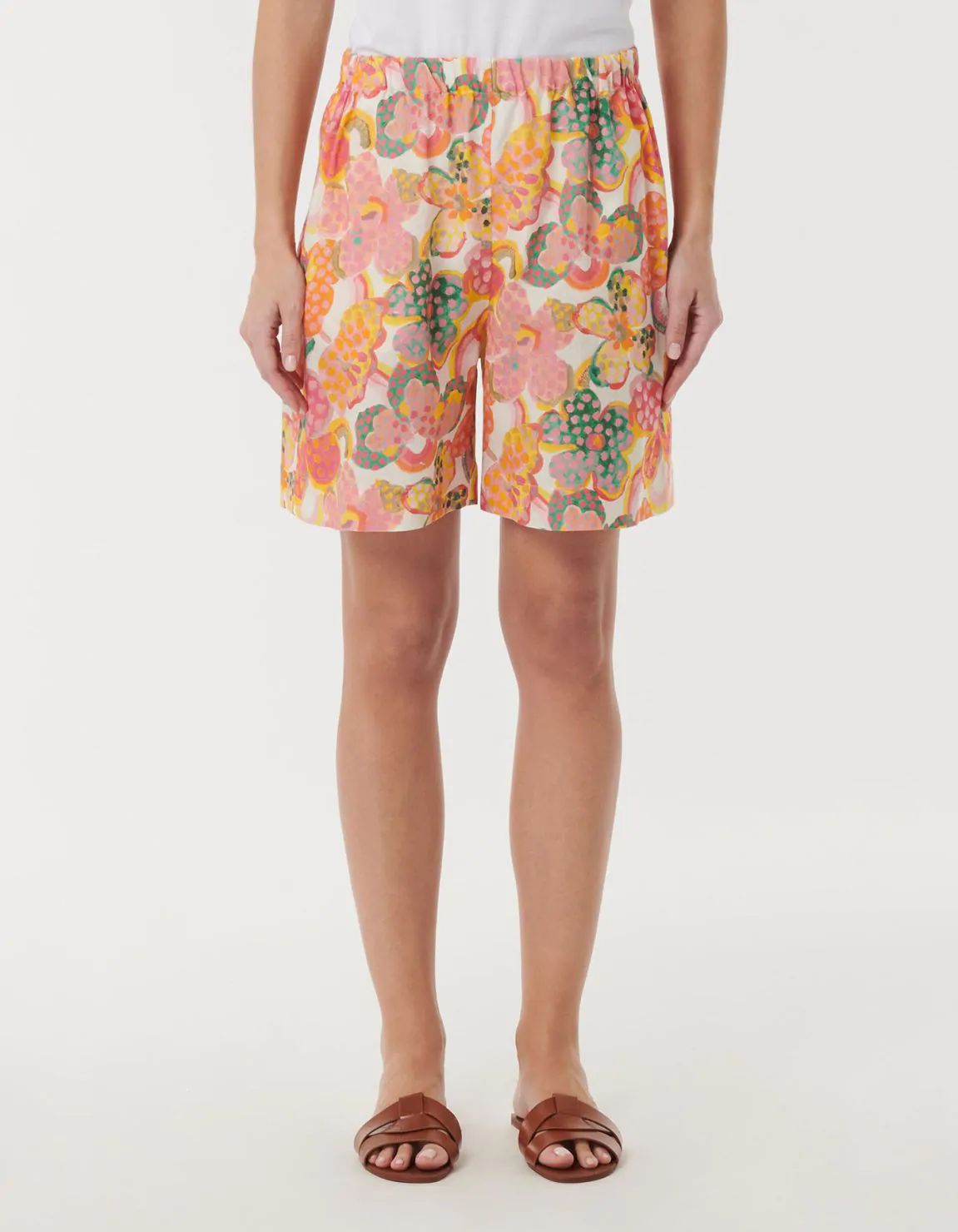 Xacus Pantalone Multicolor Misto lino Fantasia