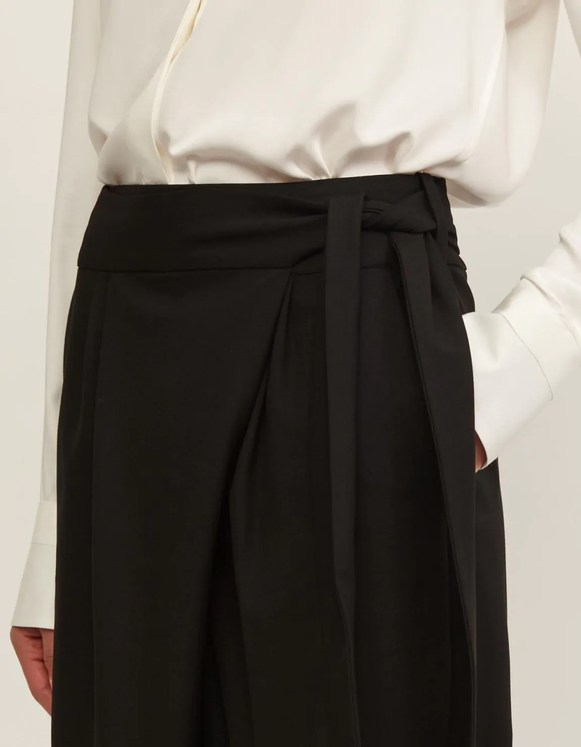 Xacus Pantalone Nero Misto viscosa Tinta Unita