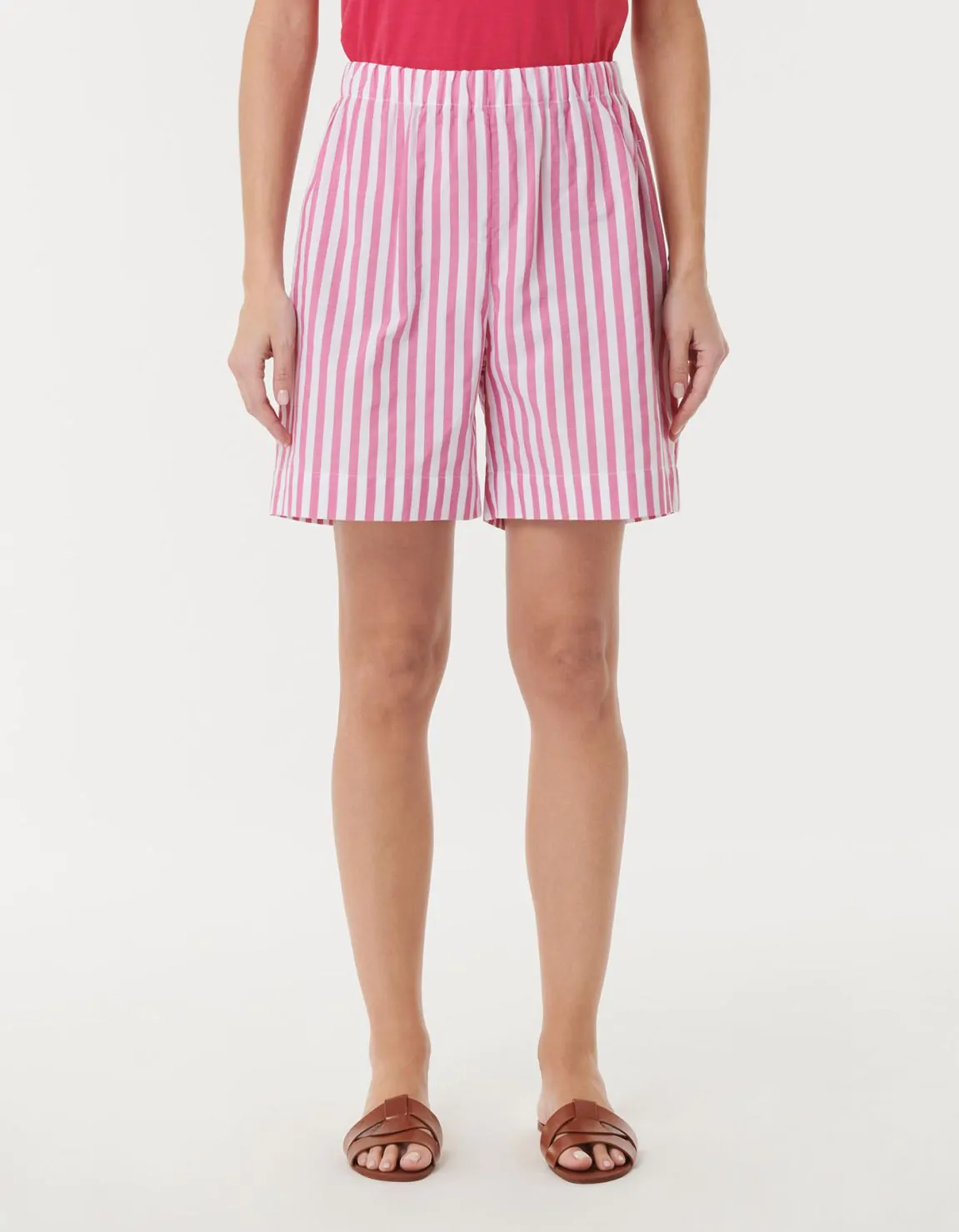 Xacus Pantalone Rosa scuro Cotone Righe