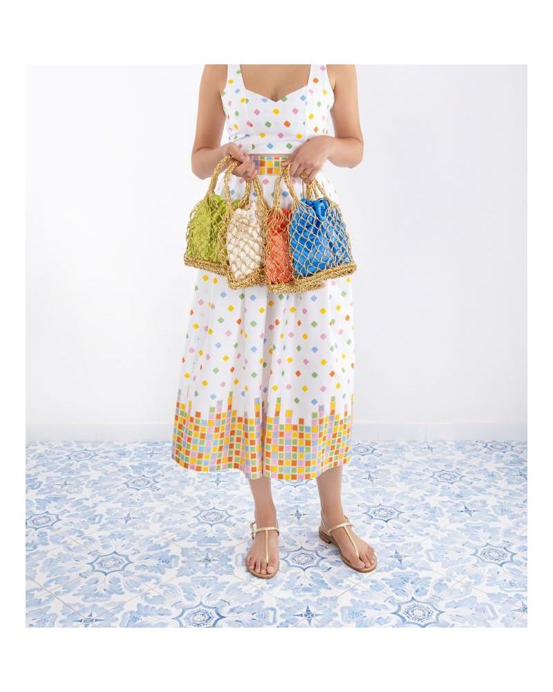 Y'am Capri Helenuccia Bag + Un Sacchetto Colorato Blu Carta Da Zucchero