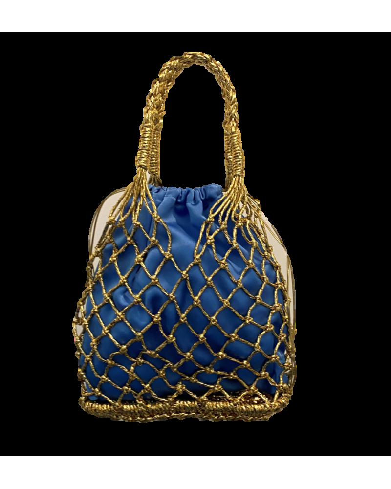 Y'am Capri Helenuccia Bag + un sacchetto colorato blu carta da zucchero