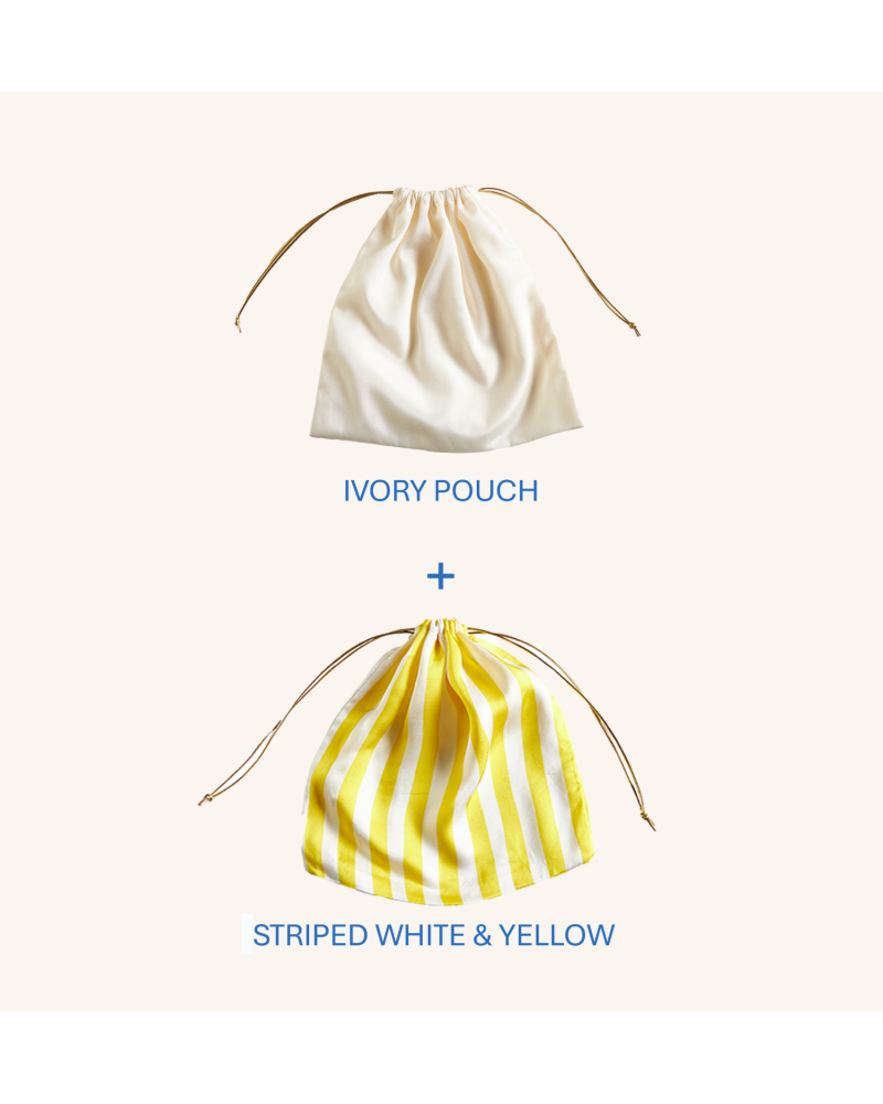 Y'am Capri Helenuccia Bag + Un Sacchetto Colorato Righe Bianche E Gialle