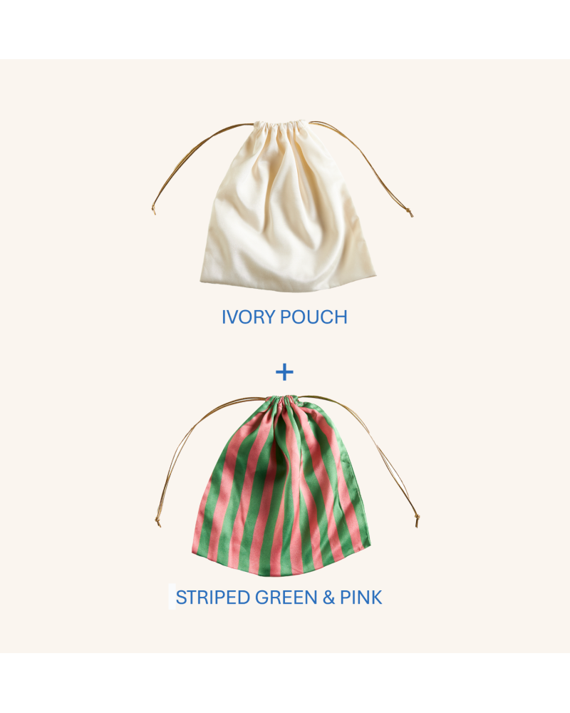 Y'am Capri Helenuccia Bag + Un Sacchetto Colorato Righe Rosa E Verde