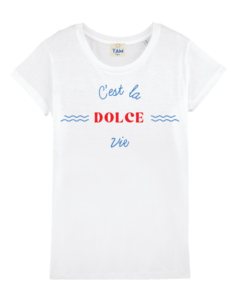 Y'am Capri "C'est la DOLCE vie" T-shirt (Donna)