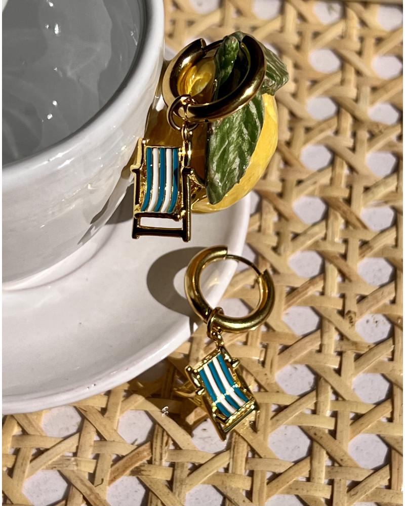 Y'am Capri Fontelina Chair Hoop Earrings