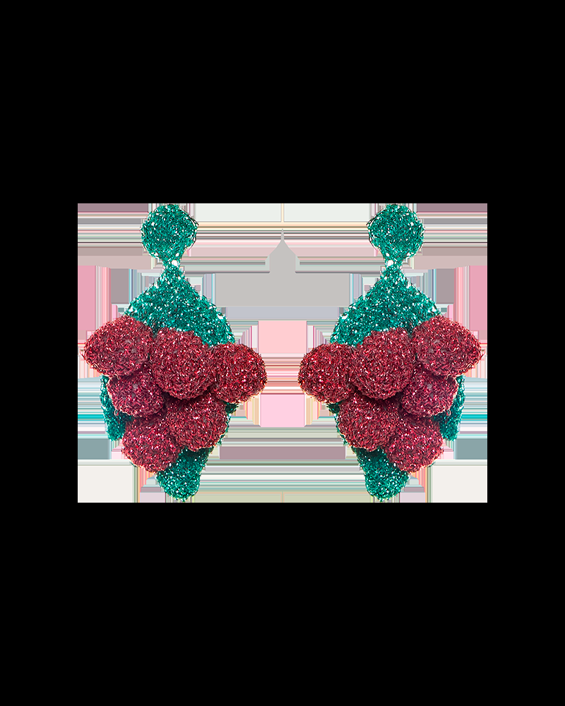 Y'am Capri Grapes Crochet earrings