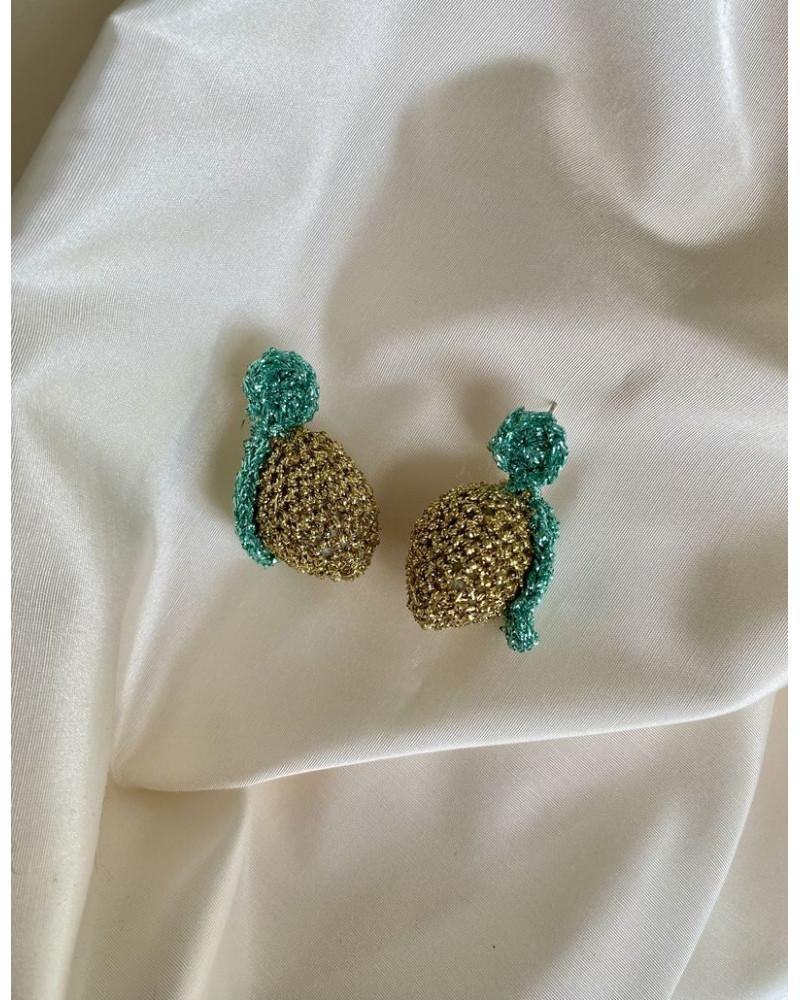 Y'am Capri Lemons Crochet earrings (small size)