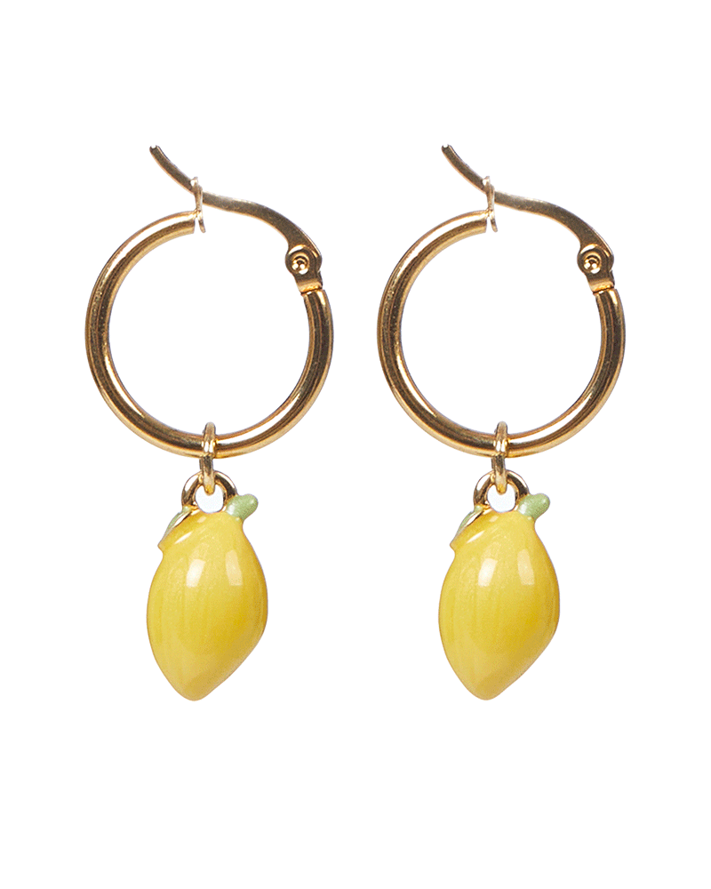 Y'am Capri Lemons hoop earrings