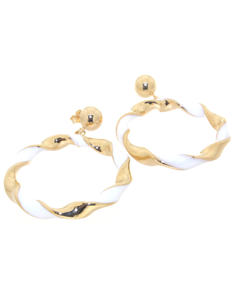 Y'am Capri Orecchini Torchon Bianchi