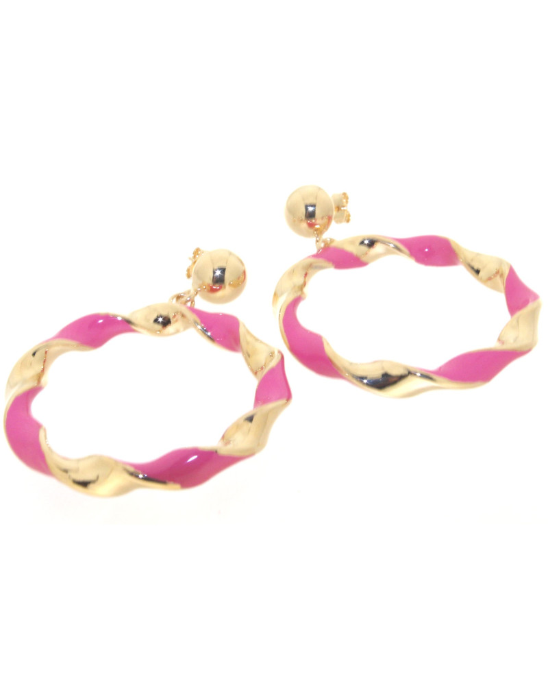 Y'am Capri Orecchini Torchon Fuxia