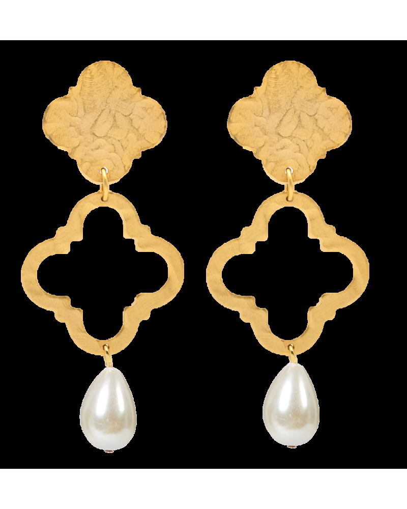 Y'am Capri Y'AM Earrings medium size with pearl