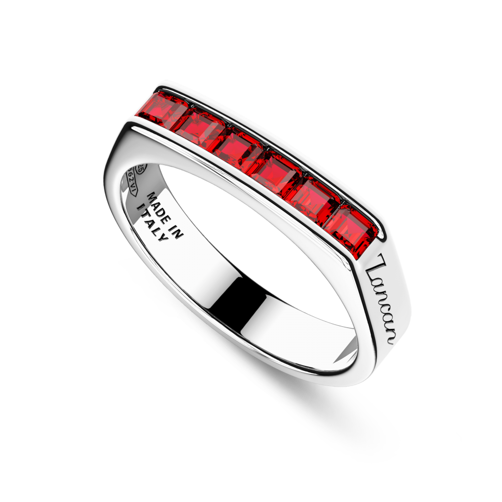 Zancan Anello A Fascia Zancan In Argento E Pietre Naturali