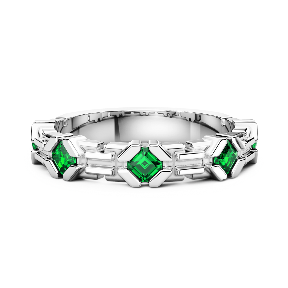 Zancan Anello a fascia Zancan in argento e pietre naturali