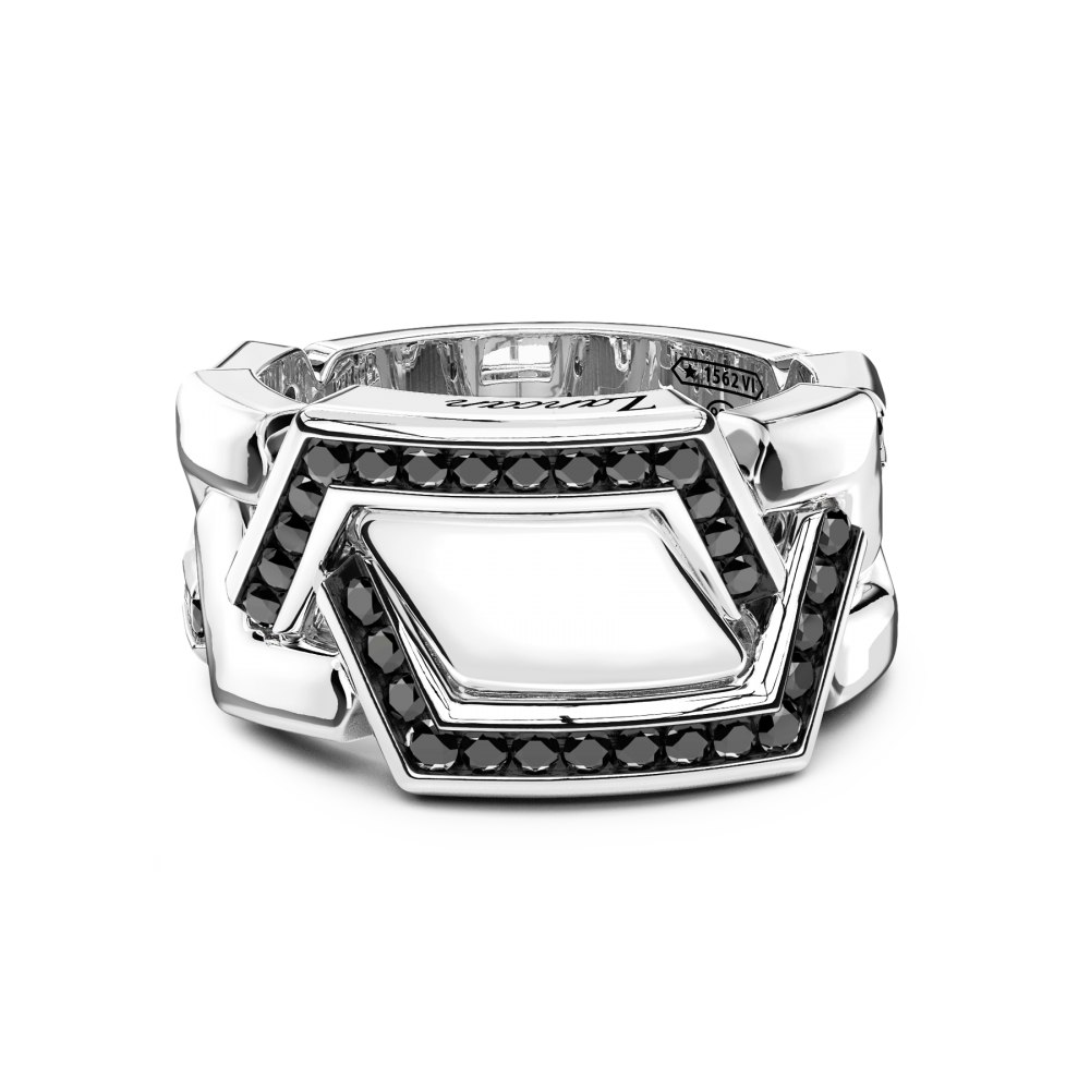 Zancan Anello chevalier Zancan in argento con pietre