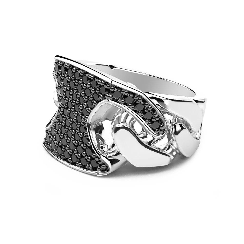 Zancan Anello Chevalier Zancan In Argento Con Pietre