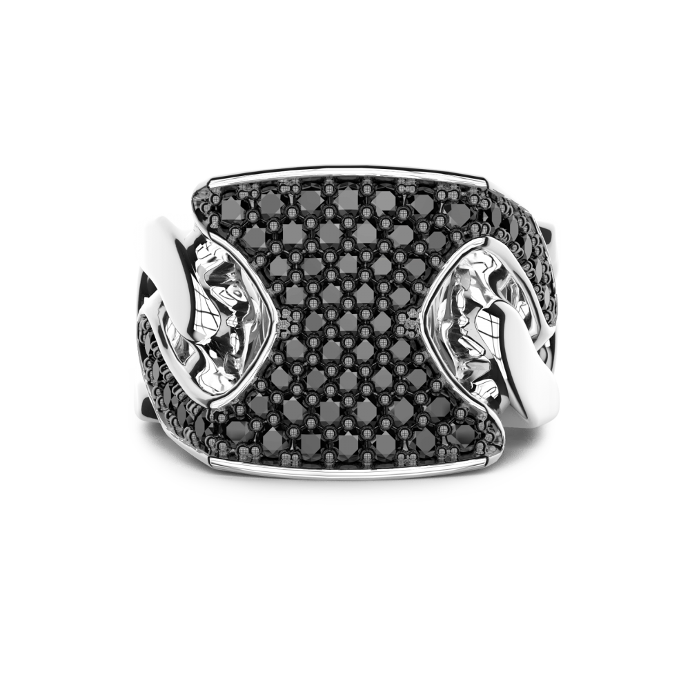 Zancan Anello chevalier Zancan in argento con pietre