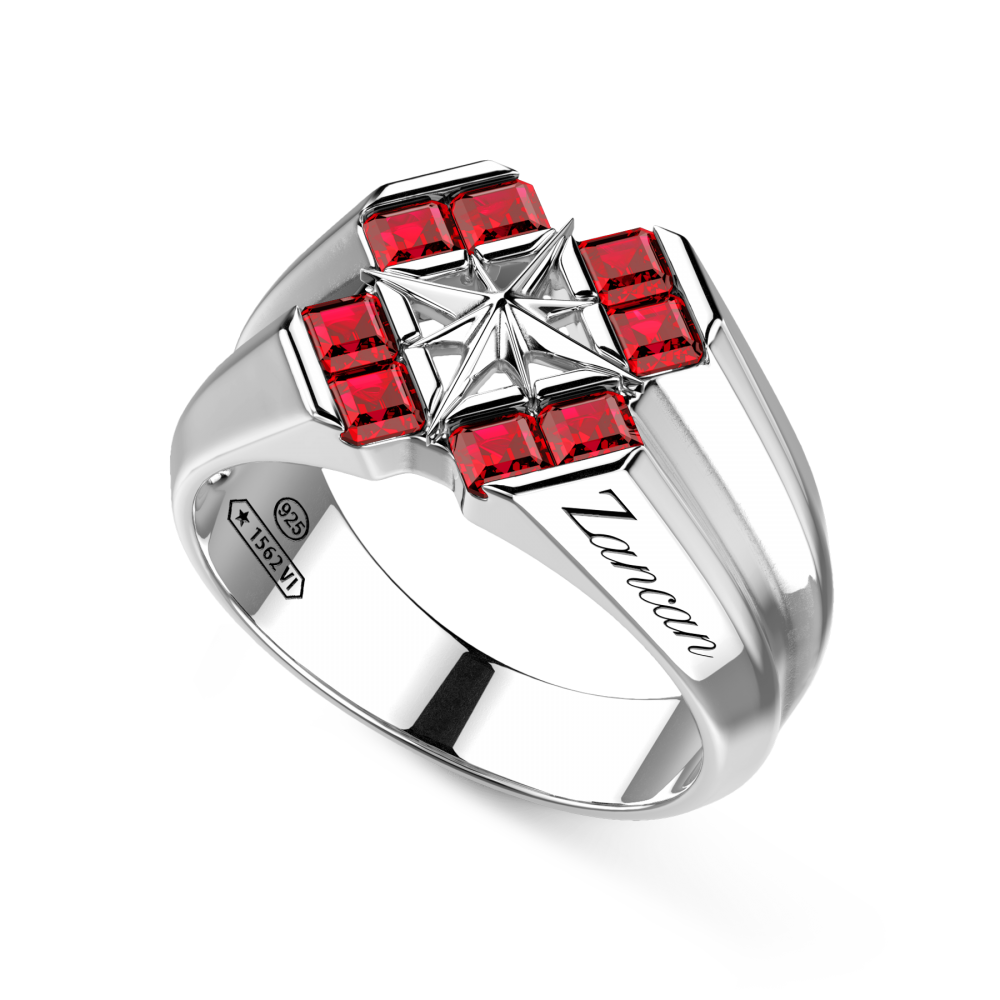 Zancan Anello Chevalier Zancan In Argento E Pietre Naturali