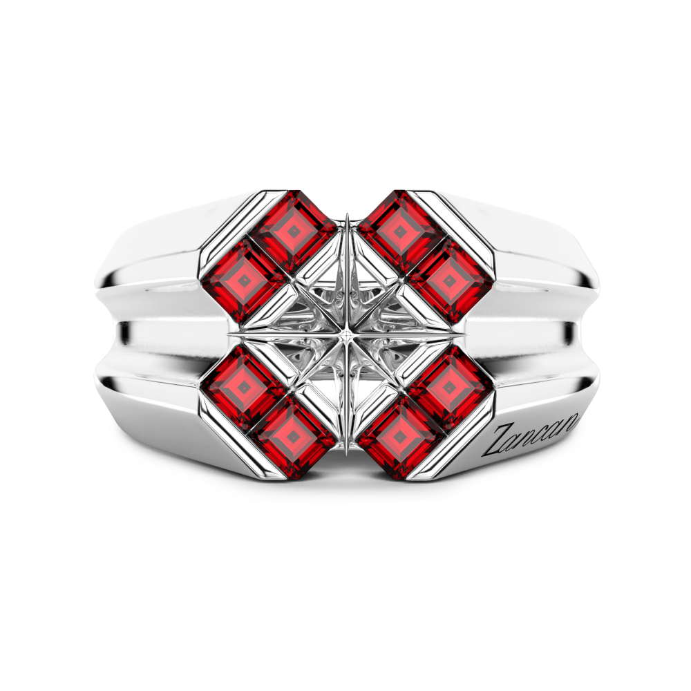 Zancan Anello chevalier Zancan in argento e pietre naturali