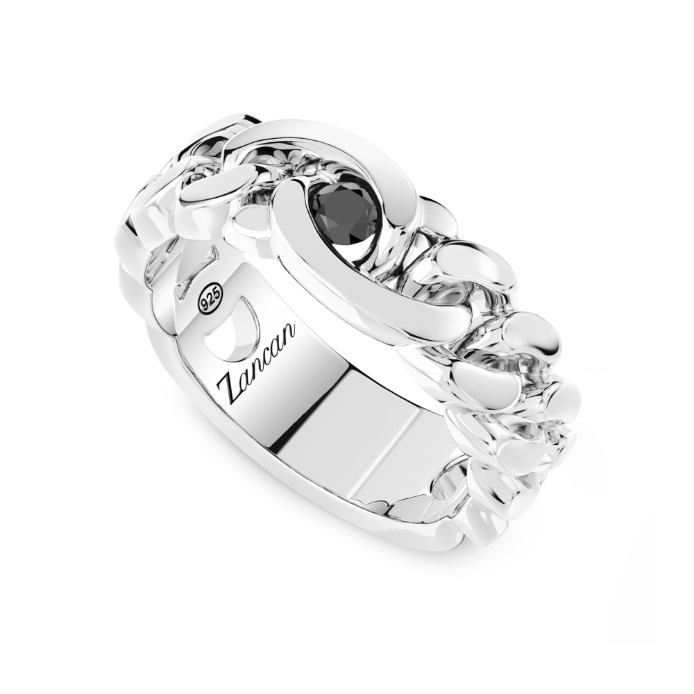 Zancan Anello In Argento Zancan Con Pietre Naturali