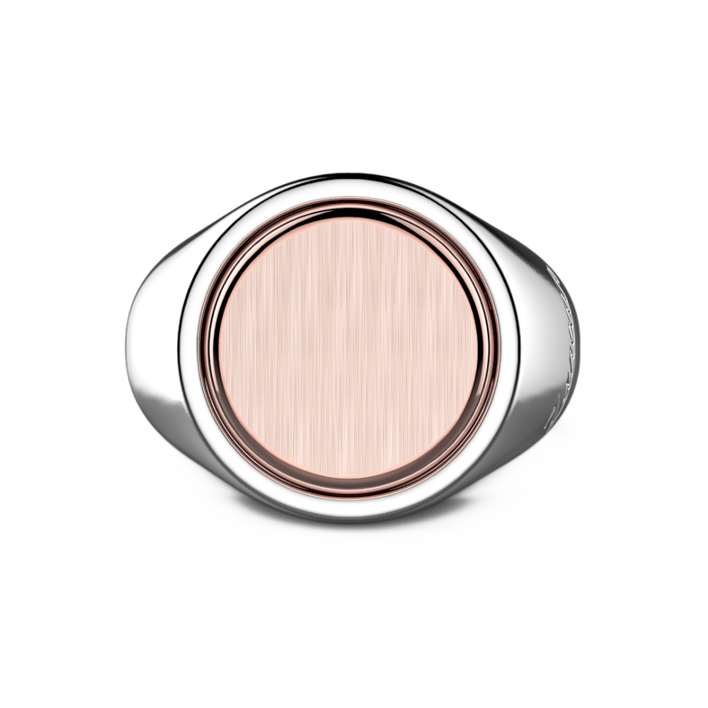 Zancan Anello Zancan circolare in argento e oro rosa